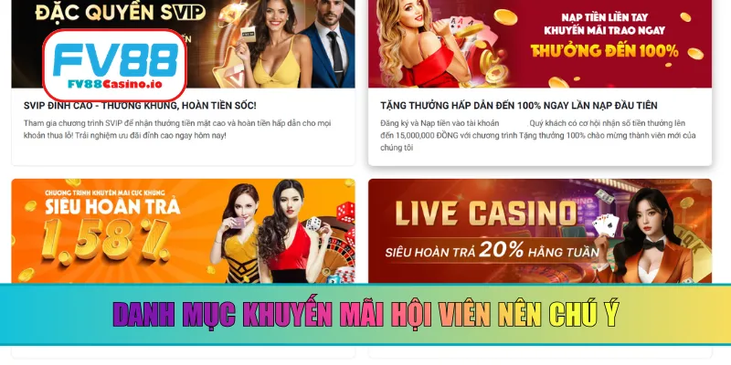 Danh mục khuyến mãi hội viên nên chú ý