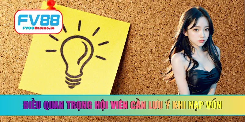 Điều quan trọng hội viên cần lưu ý khi nạp vốn